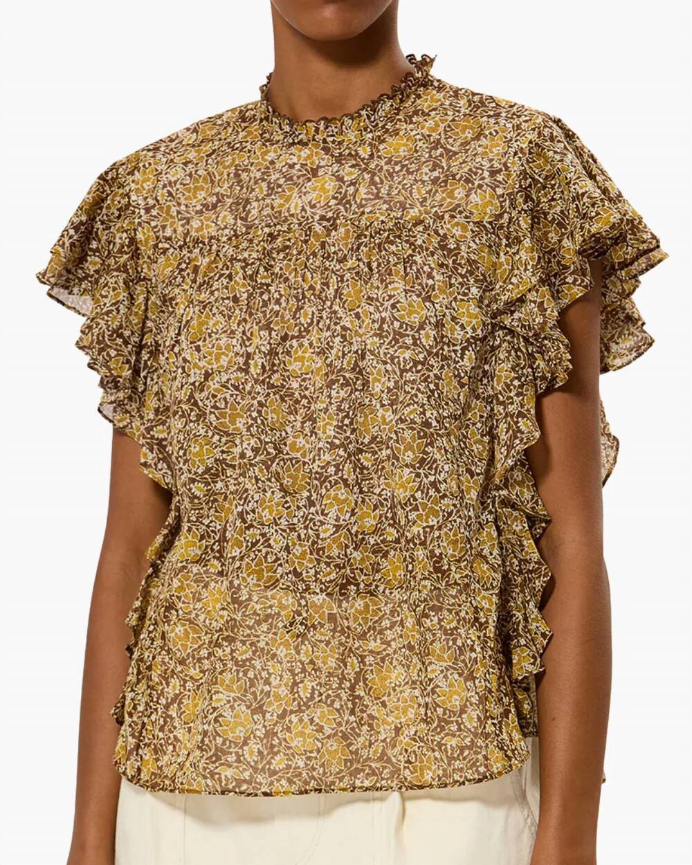 NEW ISABEL MARANT daliyane top in khaki